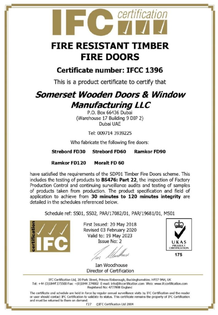 IFC Certificate